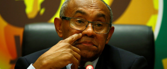 The newly elected Confederation of African Football President Ahmad Ahmad addresses a news conference after his victory at the African Union headquarters in Ethiopia's capital Addis Ababa